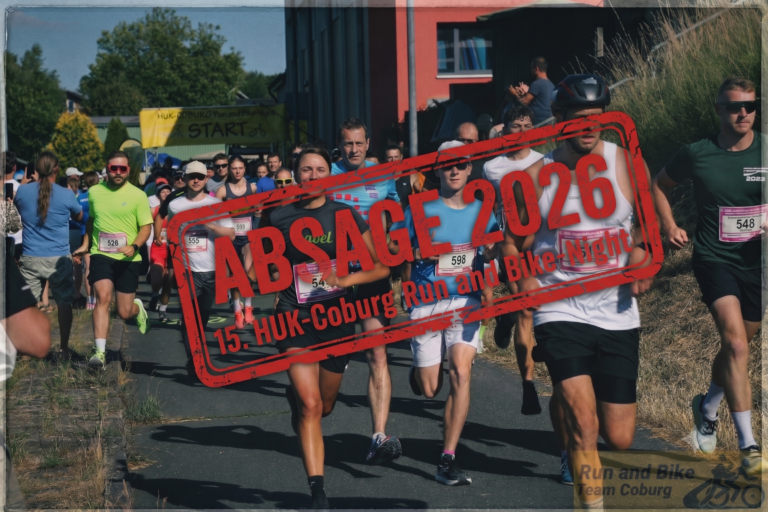 Ausfall der 15. HUK-Coburg Run and Bike-Night